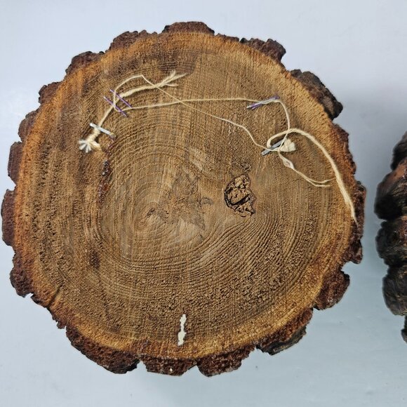 Handcrafted Wood Walnut Owl Wall Art Rustic Decor Set of 2 Nature Folk Art - Picture 5 of 10